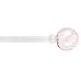 Sheffield Home, AMG and Enchante Accessories Pink Crackle Glass Curtain Rod 28 to 48-Inch, R6501W, White