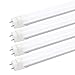 KALINA 2FT LED Tube Lights, 8W (25W Fluorescent Bulb Replacement), 6000K Cool White, Ballast Bypass, Frosted Cover, Pack of 4