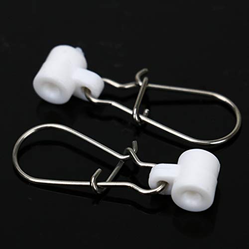 Timoo 50 PCS Sinker Slides for Braided Line, Fishing Sinkers with Stainless Steel Duo Lock Snaps Kit