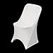 SPRINGROSE 50 Ecoluxe White Scuba Spandex Stretch Folding Wedding Chair Covers. These are Made for Standard Metal and Plastic Folding Chairs.
