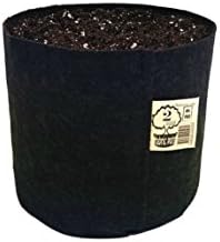 10-Pack TH CHOICE Premium Black Fabric Pots Aeration Grow Bags Heavy Duty Planter (2 Gallon, Black)