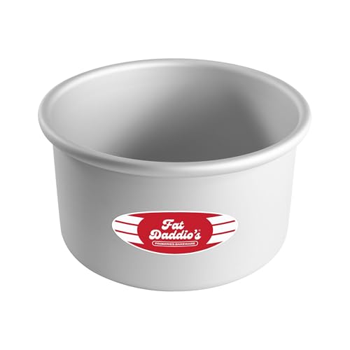 Fat Daddio's Round Cake Pan Anodized Aluminum, Silver 17.8 x 17.8 x 10.2 cm