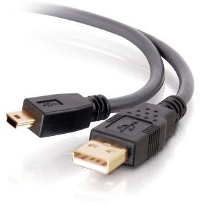 C2G 29653 USB 2.0 Cable - Ultima USB A Male to USB Mini-B Male Cable, Black (16.4 Feet, 5 Meters)