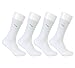 Zulle Men's 4 Pack Bamboo Crew Dress Socks-Moisture Wicking,Deodorant,Ultra Soft (white)
