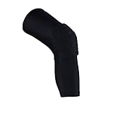 Leg& knee Guard Sleeve Crashproof Antislip Basketball Leg Knee Long Sleeve Protector Gear Honeycomb Pad,Black,Size L