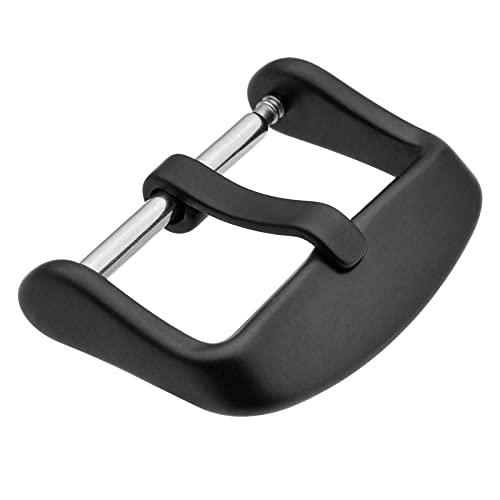 WOCCI 20mm Replacement Buckle for Watch Band, Large Pin Hole (Black)