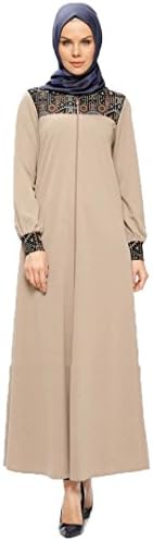 Turkish Minc Unlined Crew Neck Modesty Abaya Long Dress Arabic Koftan for Muslim Women