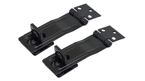 Photo 1 of QCAA HASP and Swivel Staple, 3-1/2", Steel, Black, 2 Pack, Made in Taiwan