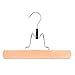 RoyalHanger Wooden Hangers 10 Pack, Skirt Hangers Pant Hangers Collection Wood Hangers Clamp Hanger Trouser Hangers, Non Slip, Natural Finish
