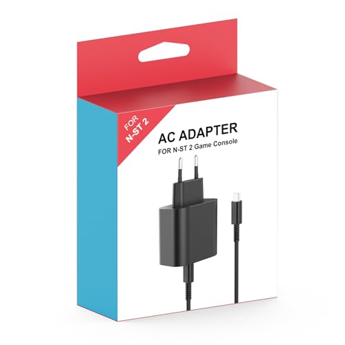 60W Charger for Switch 2, Fast Charger with 1.5M/5FT USB C Cable, Compatible with Nintendo Switch/OLED/Lite/Dock/Pro Controller/Deck - Support 4K TV Mode