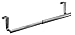 mDesign Over-the-Cabinet Expandable Kitchen Dish Towel Bar Holder - Black/Chrome