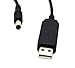 Eornmor USB to 5.5mm 4.2V/1A DC Barrel Jack Power Cable for LED Headlamp, Flashlight, Head Torch and Other 4.2V Input Device