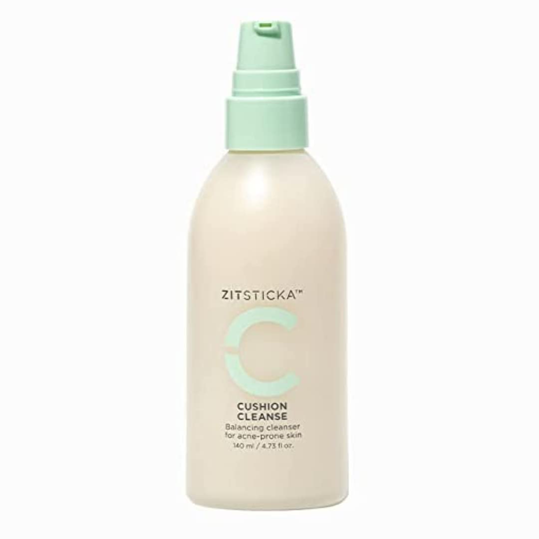 CUSHION CLEANSE by ZitSticka, Non-Stripping, Barrier-Boosting, Hydrating Facial Cleanser for Sensitive, Breakout-Prone Skin, 140ml (Pack of 1)
