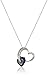 Amazon Collection 10k Gold Gemstone and Diamond Heart Pendant Necklace (1/10 cttw, I-J Color, I2-3 Clarity), 18