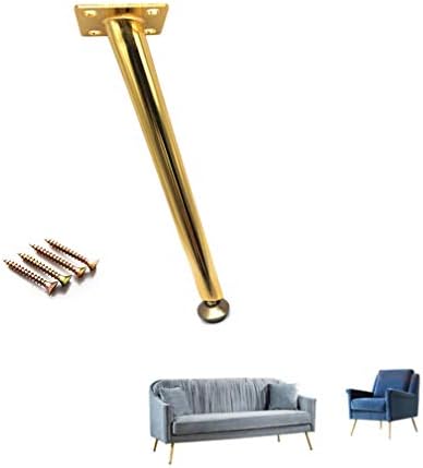 Set of 4 Furniture Legs,Metal Iron Table Legs Sofa Feet, for Cabinet Chair Couch Table Bed Feet,Can Bear 1000kg,Height Adjustable,Gold