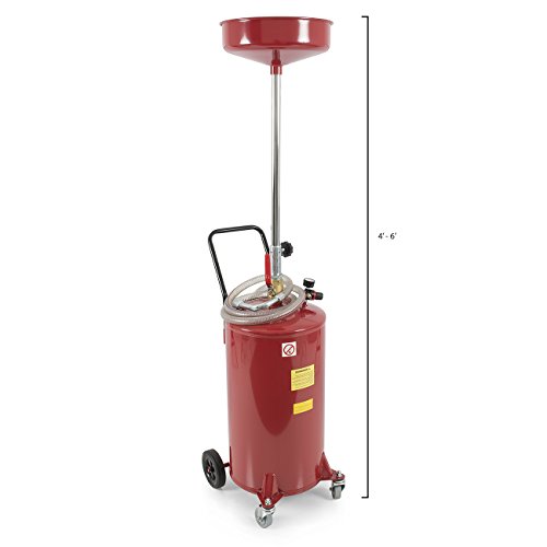 ARKSEN 20 Gallon Waste Oil Change Tank, Portable Air Operated Fluid