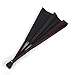 OULII Women Hand Fan Paper Fans Wedding Fans for Party Favor Fancy Dress (Black)
