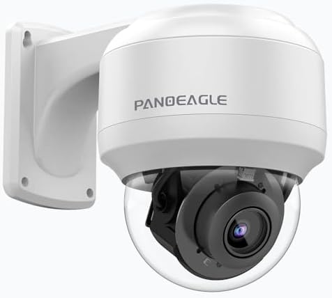Visiont 5MP Outdoor PTZ PoE IP Dome Camera,4X Optical Zoom 16x Digital Zoom Pan ...