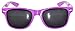 Retro 80's Vintage Sunglasses Purple Frame Smoke Lens for Ladies