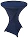 Goldstream Point Navy Blue 32 Inch Round x 43 Inch Tall Spandex Cocktail Tablecloth Folding Cover Stretch primary