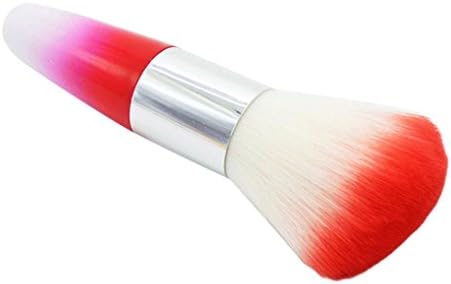 RNTOP Color Nail Art Dust Cleaner Brushes Tool For Acrylic UV Gel Powder Remover Kit (Red)