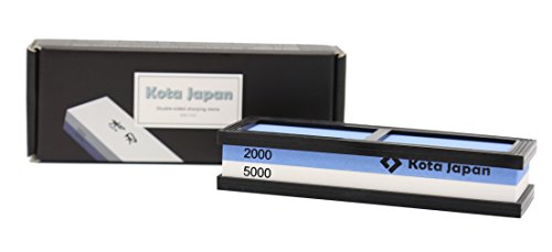 Kota Japan Combination Dual Sided 2000-5000 Grit Diamond Knife Sharpener Whetstone | Water Stone Kit for Coarse Sharpening & Fine Polishing