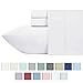California Design Den Full Size Bed Sheets Set - Luxury 600 Thread Count 100% Cotton Sateen, Cooling Sheets, Deep Pockets with All Around Elastic for a Snug Fit, Hotel Quality Bedding Set - White