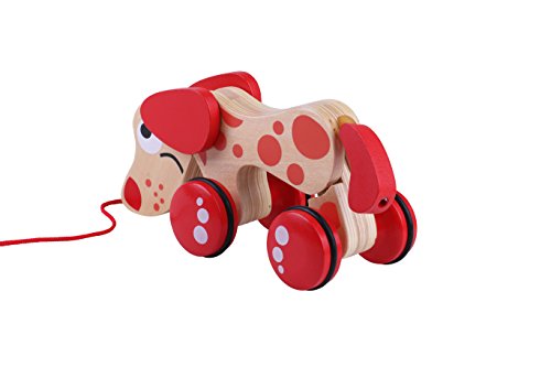 image for STS SUPPLIES LTD Wooden Pull Toy Puppy Dog Walking Dog Early Childhood