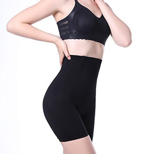 HJuyYuah Women Slimming Seamless High Waist Thermal Body Shaper Body Control Bodysuit Black