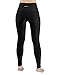 ODODOS High Waist Out Pocket Yoga Pants Tummy Control Workout Running 4 Way Stretch Yoga Leggings,Black,Large