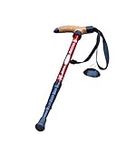 BAITER Curved Cork Handle Trekking Poles Retractable Aviation Aluminum Alloy Walking Sticks Anti-Shock Hiking Mountaineer