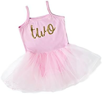 Scarlett Gene Baby Girl Second Birthday Outfit, Sparkly Gold Two Tutu Dress, Perfect for Toddlers Second Birthday Party