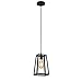 Wideskall Industrial Metal Iron Frame Lantern Mini Hanging Pendant Light 1-Bulb Lighting Fixture, Matte Black Finish, UL Certificated (Square Lantern)