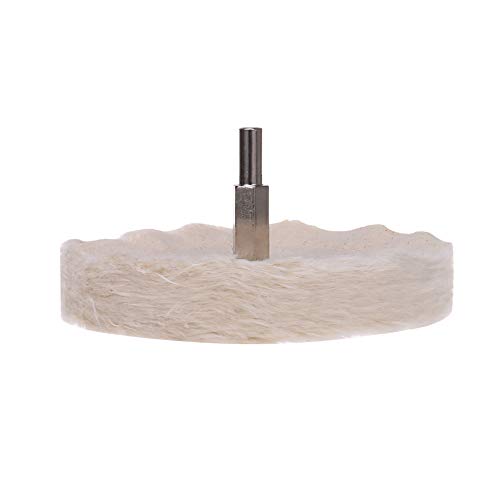 Buffing polishing Wheels 4 inch White (50 Ply) 2 Yellow(42 Ply) 1 for Dill with 1/4"Handle 3 PCS