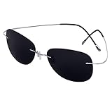 mnxo® Rimless Lens Titanium Polarized Sunglasses - Lightweight