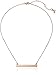 French Connection Rose Gold Rectangle Bar East West on Fine Chain Pendant Necklace, 16