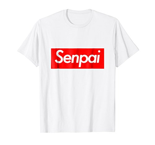 Mens Senpai Notice Me Japanese Anime T-shirt Large White