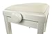 Gearlux Adjustable Piano Bench with Velvet Top - White Gloss