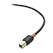 Cable Matters USB B to USB C Cable - 6.6 ft, USBC to USBB Cable, MIDI to USBC Cord, Compatible with Printer, Scanner, MIDI Controller/Keyboard/DAC/Yamaha Casio Digital Piano for iPad, Black