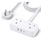 UGREEN Power Strip Extension Lead with USB C Slots 30W PD Fast Charge USB C, 2 USB A 18W Ports, a...