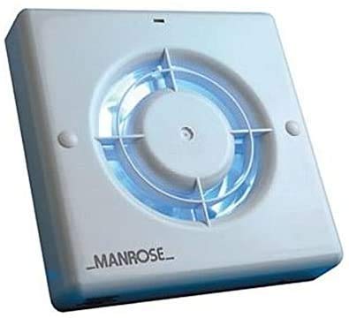 Manrose XF100LV Bathroom Extractor Fan 12 Volt AC SELV 100mm 4” Wall or Celing Mounted - White