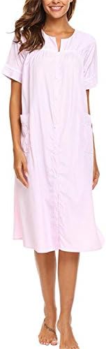 JIANGTAOLANG Elegant Sleepdress Loose Solid Nightdress Women Bottom Victoria Style Sleepwear