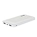 Power Bank 10000mah, TONV Portable External Cell Phone Li-Polymer Battery 2 Input and 2 Output,USB C and Micro USB Compatible with Android Smartphone and More (White)