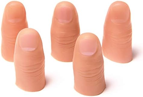Amazon Thumbs Up フィンガーの偽物 親指カバーをシミュレートする 柔軟硬い指チップ 指真似る道具 ディスアピアリングマジックアクセサリー 隠す用の小物 近景ステージマジック道具 軟質lサイズ ５本入れ マジック 手品 おもちゃ