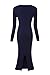 Olrain Womens Slim Fitted Crewneck Knit Sweater Dress