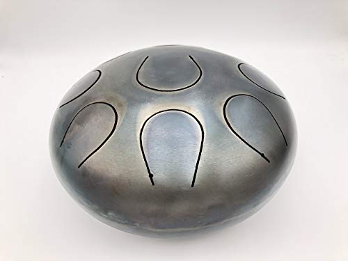 Handpan Tongue Drum 9 Tones Steel 22 cm 9 inches Amazing Sound (Bag and Sticks included)