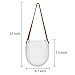 LA JOLIE MUSE Wall Hanging Planters - Modern Wall Decor 7.5 X 5.7 Inch Unglazed Ceramic Air Plant Holder Indoor, Succulent Pot with Leather Strap, Set of 2 White