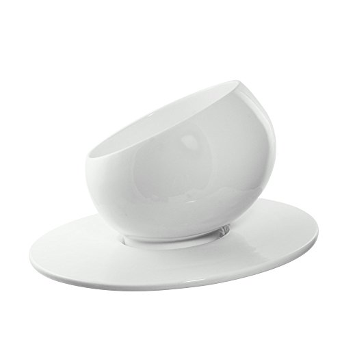 10 Strawberry Street Whittier 6.5"/ 28 Oz Angled Bowl, Set of 4, White