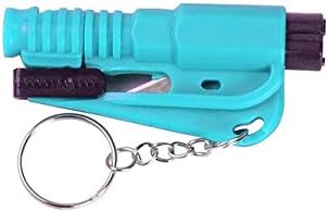 NS Modify ABS Keyring Life Saving Hammer Emergency Rescue Tool Seat Cutter Break Safety Tool Colorful :