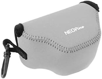 Gray Neoprene Shockproof Camera Case Pouch with Hook for Nikon 1 J4 DSLR Camera